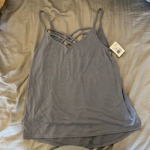 Blue moa moa size small strap tank top. New with tags.